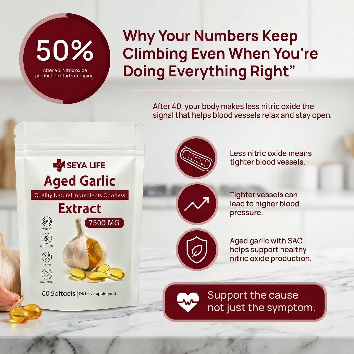 Seya Life™ 24-Month Aged Garlic Extract (UCLA Clinical Formula)